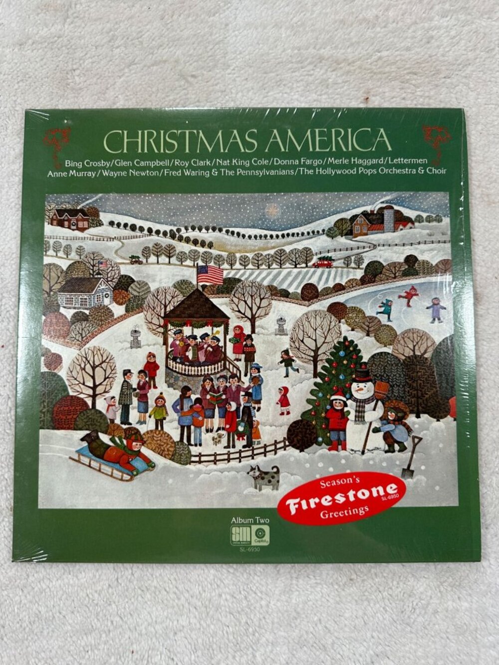 Christmas America Various Artists LP 1974 Vinyl 33 RPM Capitol Records Holiday